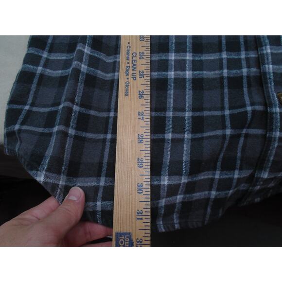 Carhartt Flannel Long Sleeve Shirt Mens XL Green Plaid Original Fit 100122-039 - Picture 9 of 11
